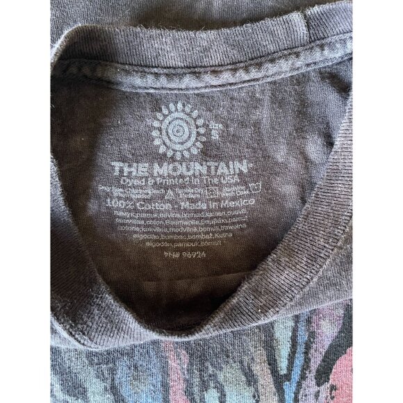 The Mountain Size Small Rainbow Lion T-Shirt Crewneck Short Sleeve Gray Tie Dye - Picture 7 of 7